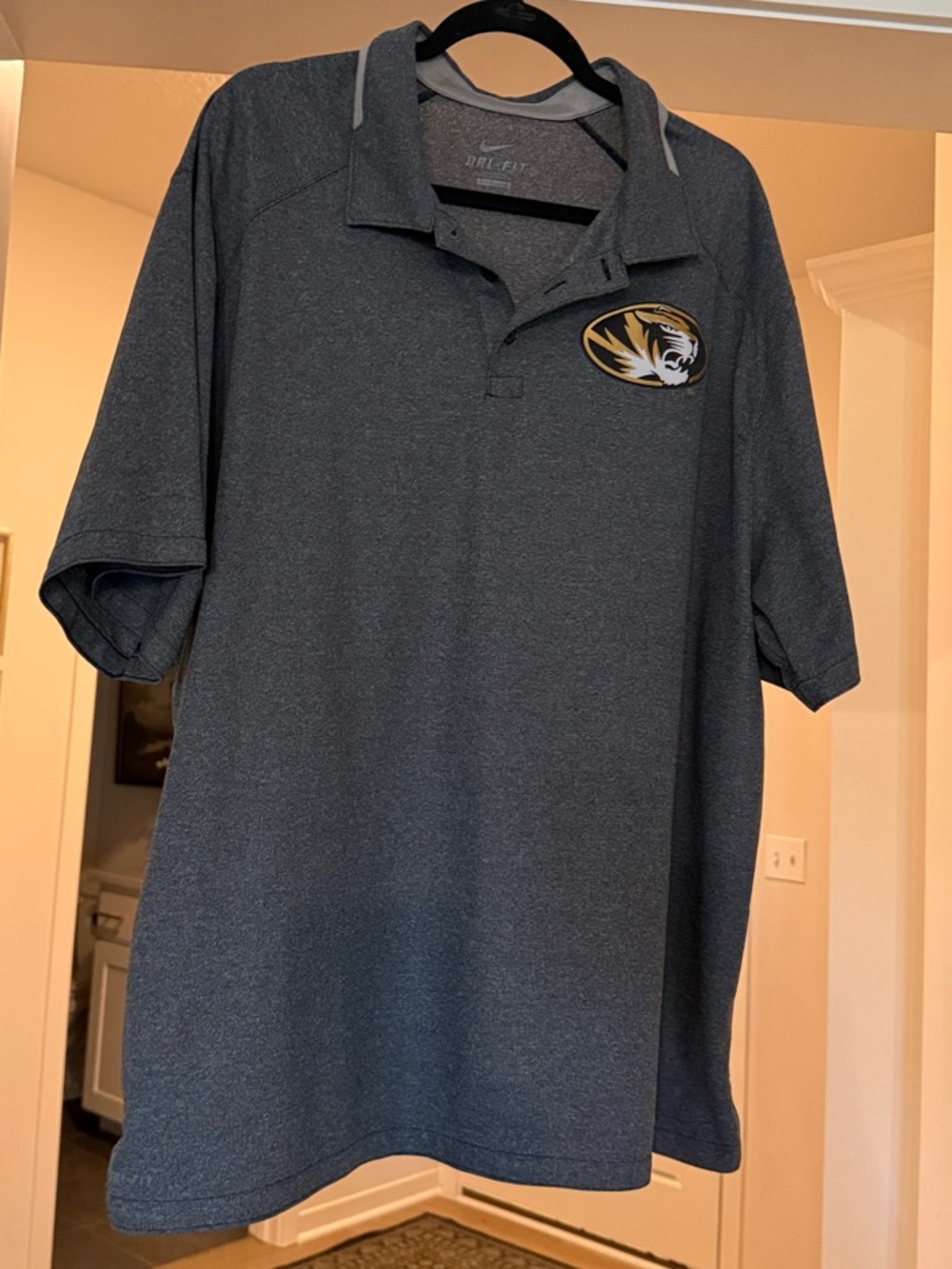 Nike Men's Mizzou Dark Gray Dri-FIT Polo